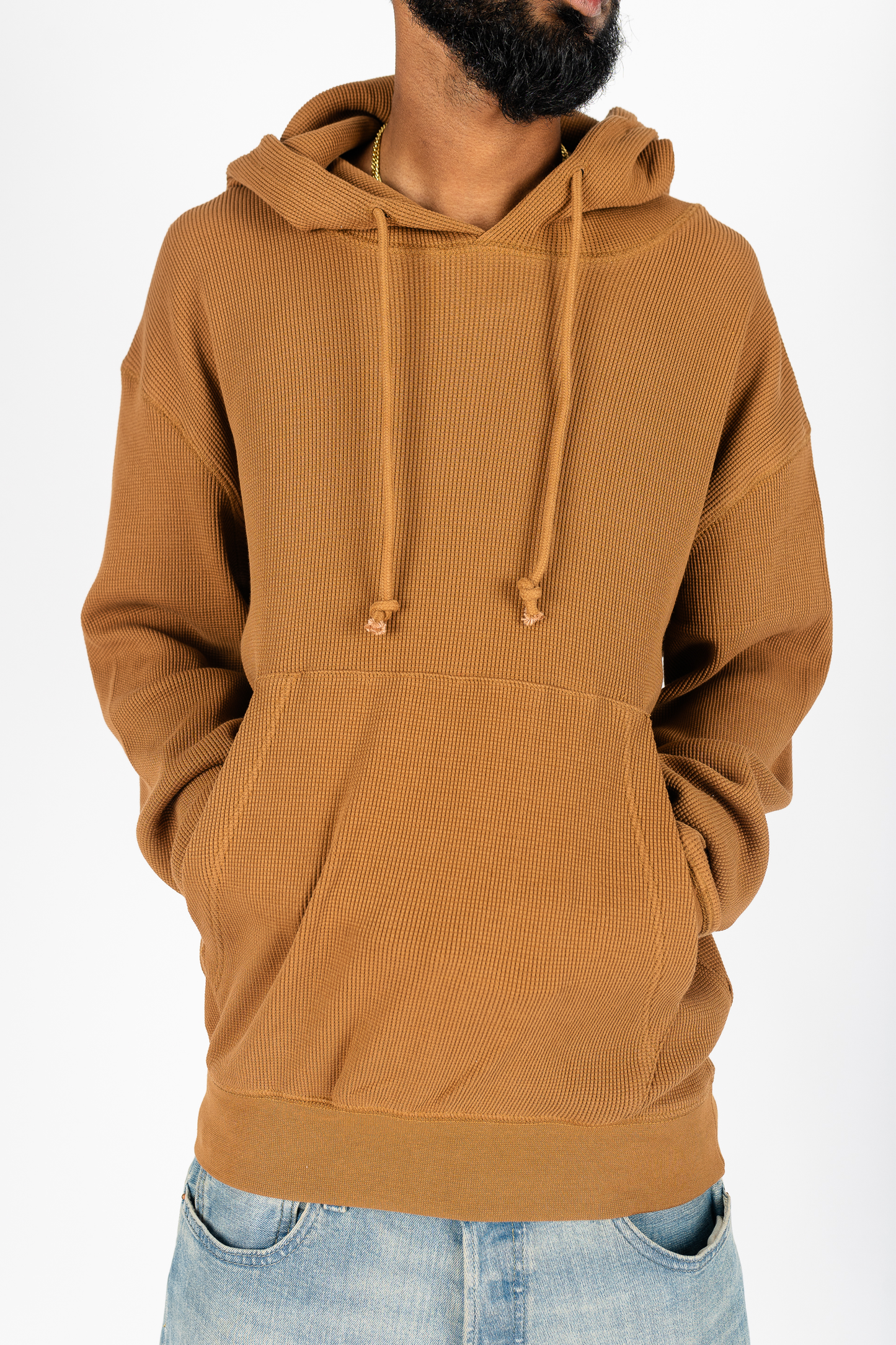 042 CLOTHING WAFFLE KNIT HOODIE