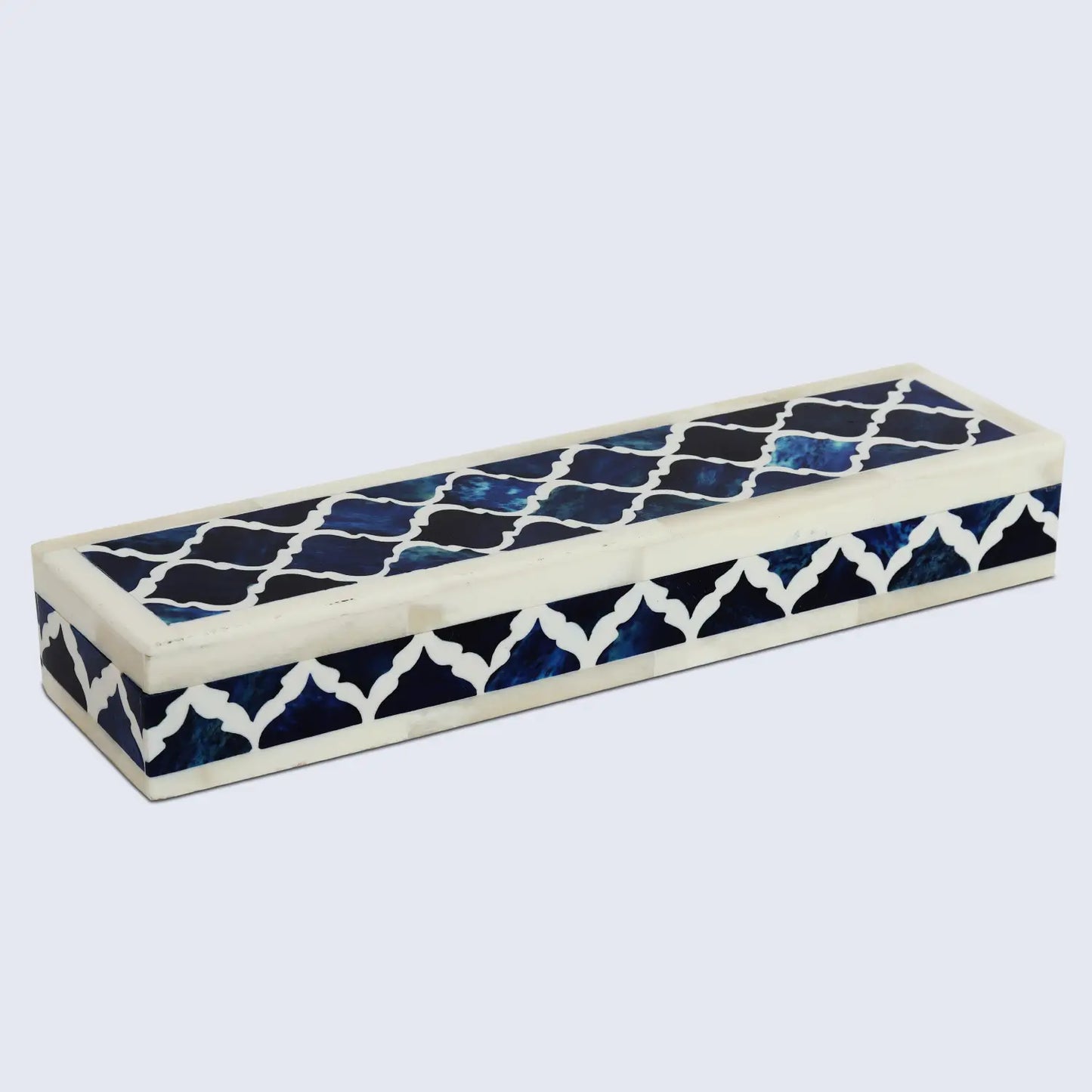 PATISSERIE CLASSIC BONE & RESIN INLAY DECORATIVE STORAGE BOX - 7 SIZES