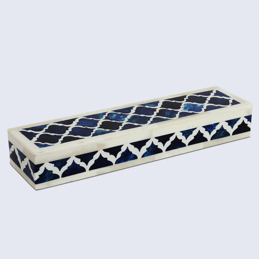 PATISSERIE CLASSIC BONE & RESIN INLAY DECORATIVE STORAGE BOX - 7 SIZES