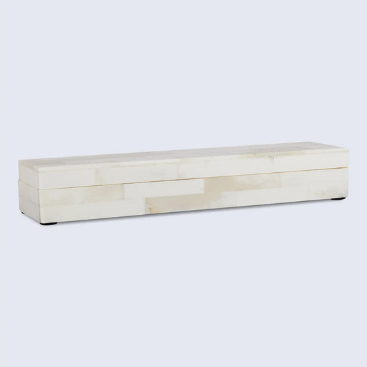 DECORATIVE STORAGE BOX PLAIN WHITE BONE INLAY IN 8 SIZES