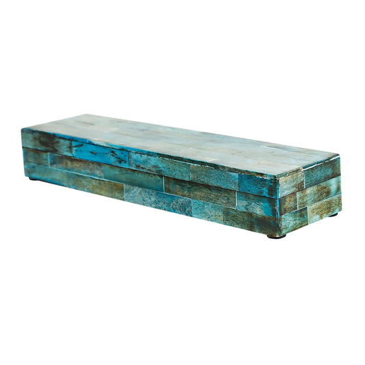DECORATIVE STORAGE BOX VERDIGRIS BONE INLAY IN 7 SIZES