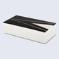 DECORATIVE STORAGE BOX KEPT DAPPER GENT RESIN INLAY & BRASS IN 7 SIZES, BLACK & WHITE