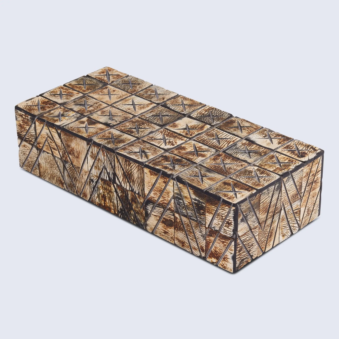 DECORATIVE STORAGE BOX KEPT PARADOX HORN INLAY IN 7 SIZES