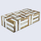 MARQUET CHASE WOOD & RESIN INLAY DECORATIVE STORAGE BOX