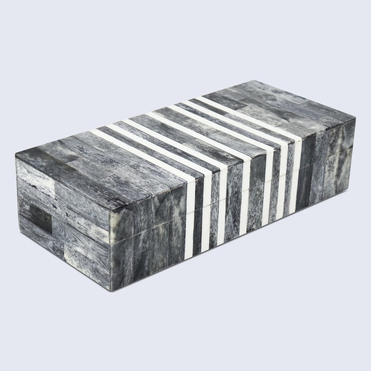 PATISSERIE CAFE BONE & RESIN INLAY DECORATIVE STORAGE BOX - 7 SIZES
