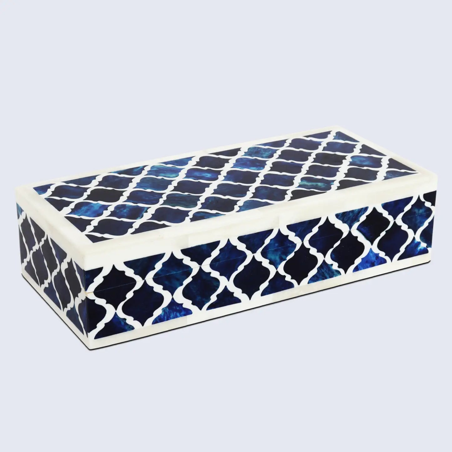 PATISSERIE CLASSIC BONE & RESIN INLAY DECORATIVE STORAGE BOX - 7 SIZES