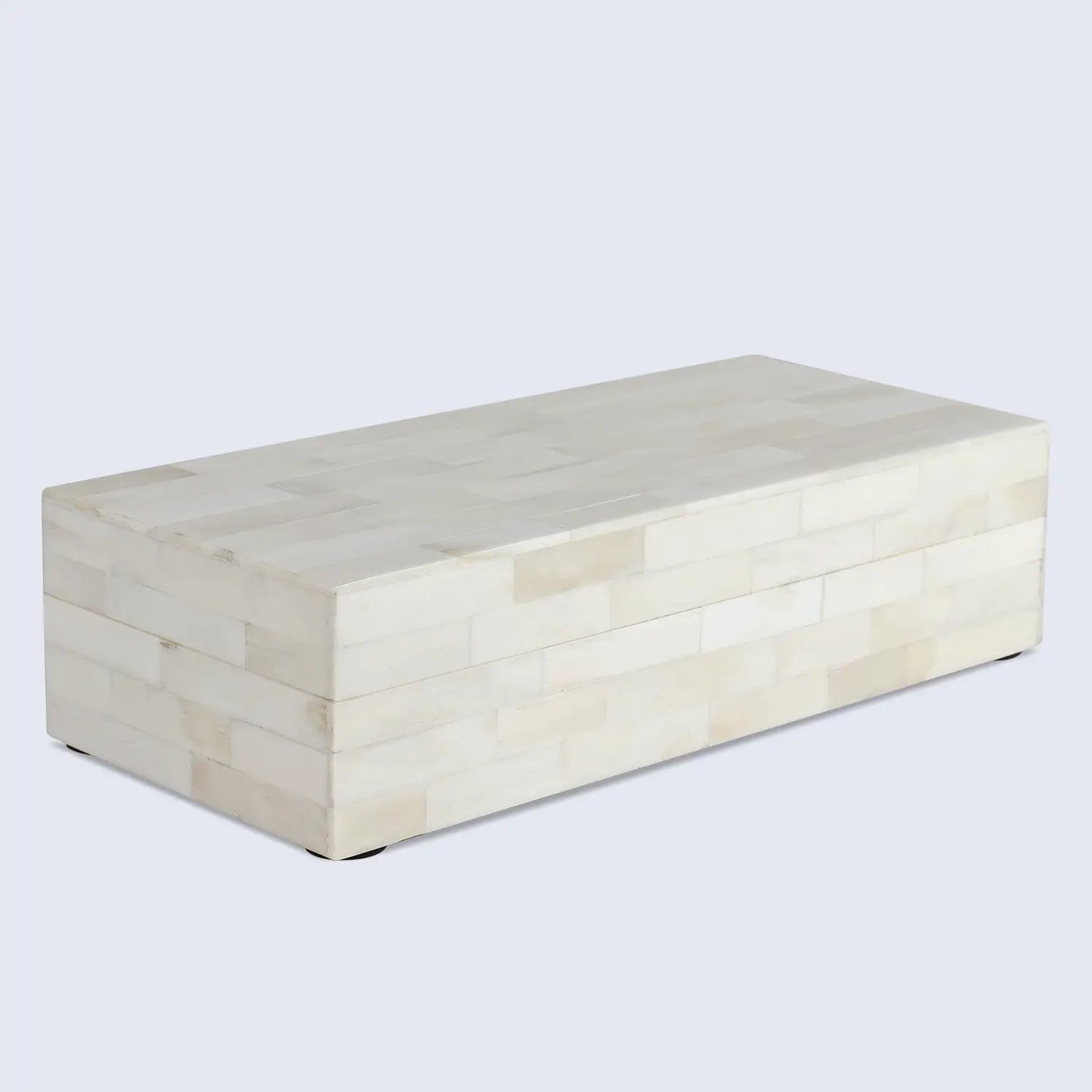 DECORATIVE STORAGE BOX PLAIN WHITE BONE INLAY IN 8 SIZES