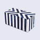 CHEVRON BONE INLAY DECORATIVE STORAGE BOX IN 6 SIZES, BLUE & WHITE