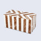 CHEVRON BONE INLAY DECORATIVE STORAGE BOX IN 6 SIZES, BROWN & WHITE