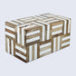 MARQUET CHASE WOOD & RESIN INLAY DECORATIVE STORAGE BOX