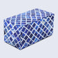 MOROCCAN BONE & RESIN INLAY DECORATIVE STORAGE BOX IN 7 SIZES, BLUE & WHITE