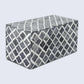 MOROCCAN BONE & RESIN INLAY DECORATIVE STORAGE BOX IN 7 SIZES, GREY & WHITE