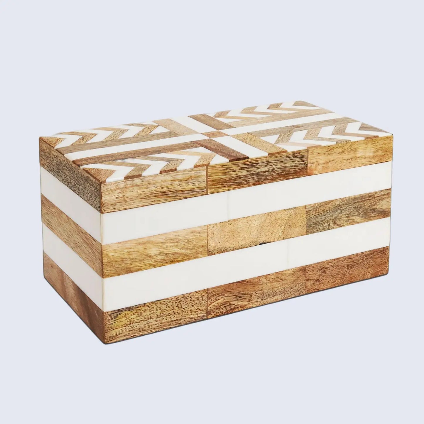 PATISSERIE ADORN RESIN & WOOD INLAY DECORATIVE STORAGE BOX