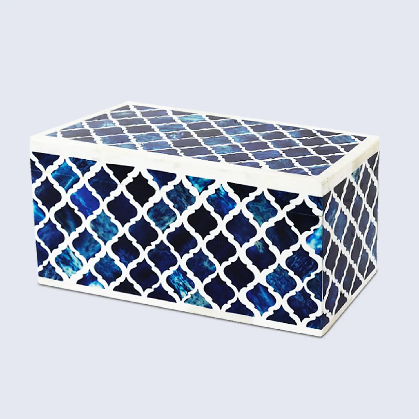 PATISSERIE CLASSIC BONE & RESIN INLAY DECORATIVE STORAGE BOX - 7 SIZES