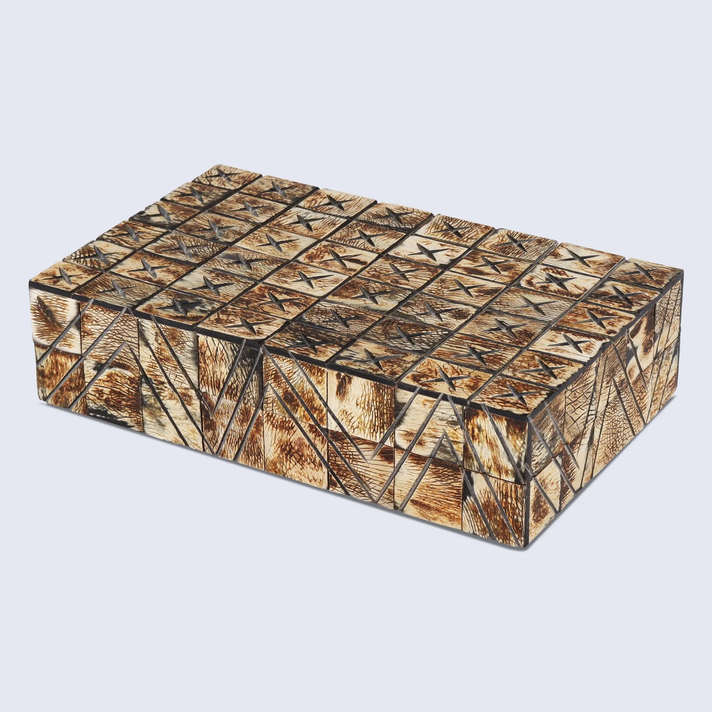 DECORATIVE STORAGE BOX KEPT PARADOX HORN INLAY IN 7 SIZES