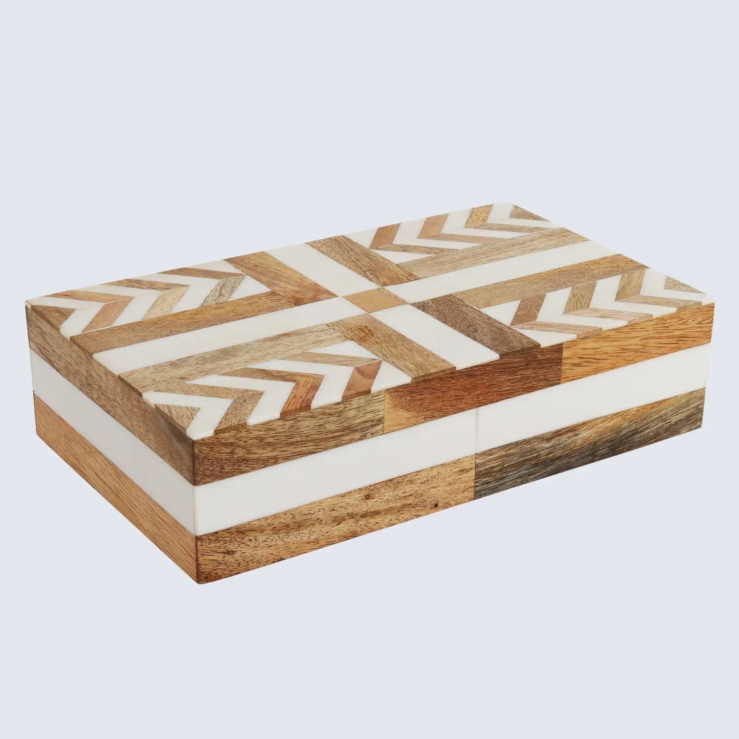 PATISSERIE ADORN RESIN & WOOD INLAY DECORATIVE STORAGE BOX