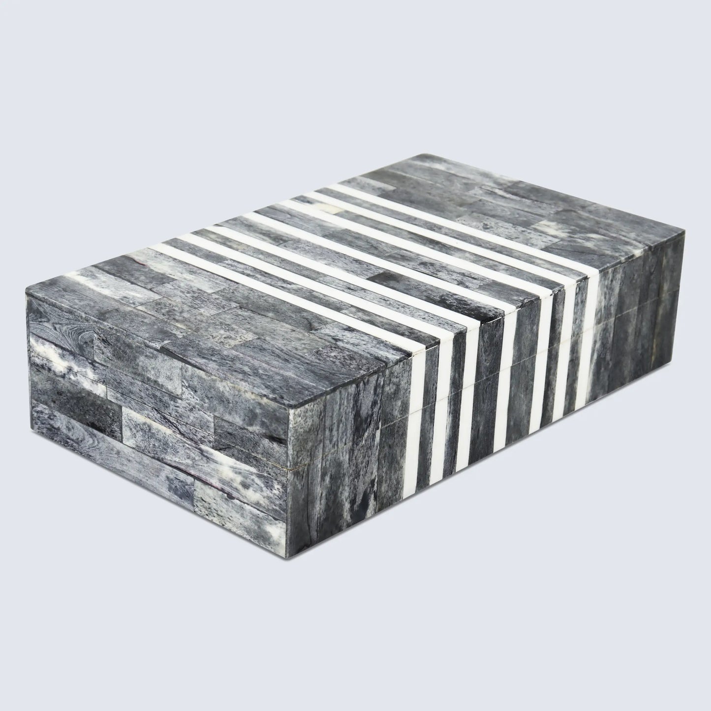 PATISSERIE CAFE BONE & RESIN INLAY DECORATIVE STORAGE BOX - 7 SIZES