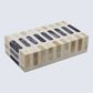 PATISSERIE CARAMEL BONE & RESIN INLAY DECORATIVE STORAGE BOX - 7 SIZES