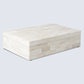 DECORATIVE STORAGE BOX PLAIN WHITE BONE INLAY IN 8 SIZES