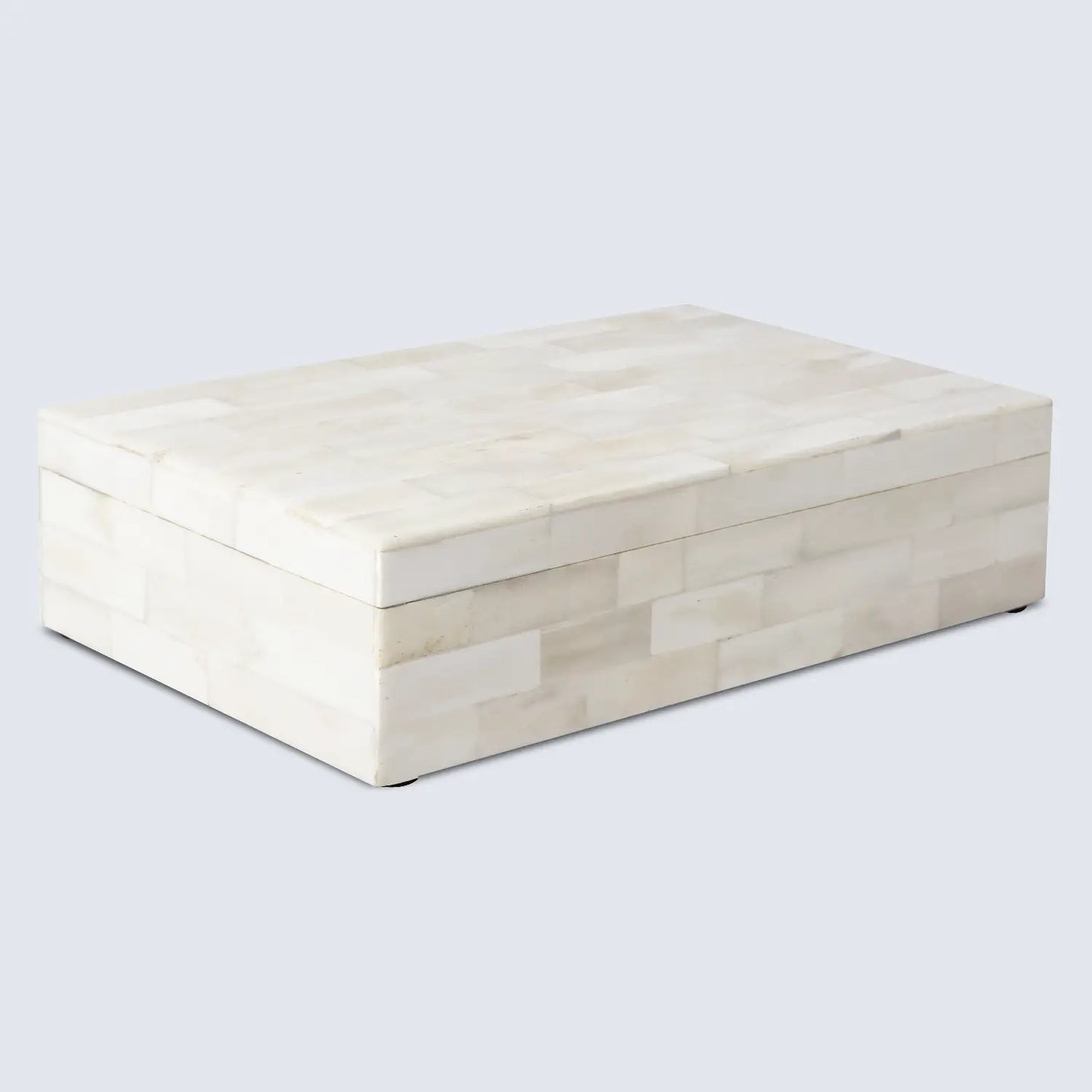 DECORATIVE STORAGE BOX PLAIN WHITE BONE INLAY IN 8 SIZES