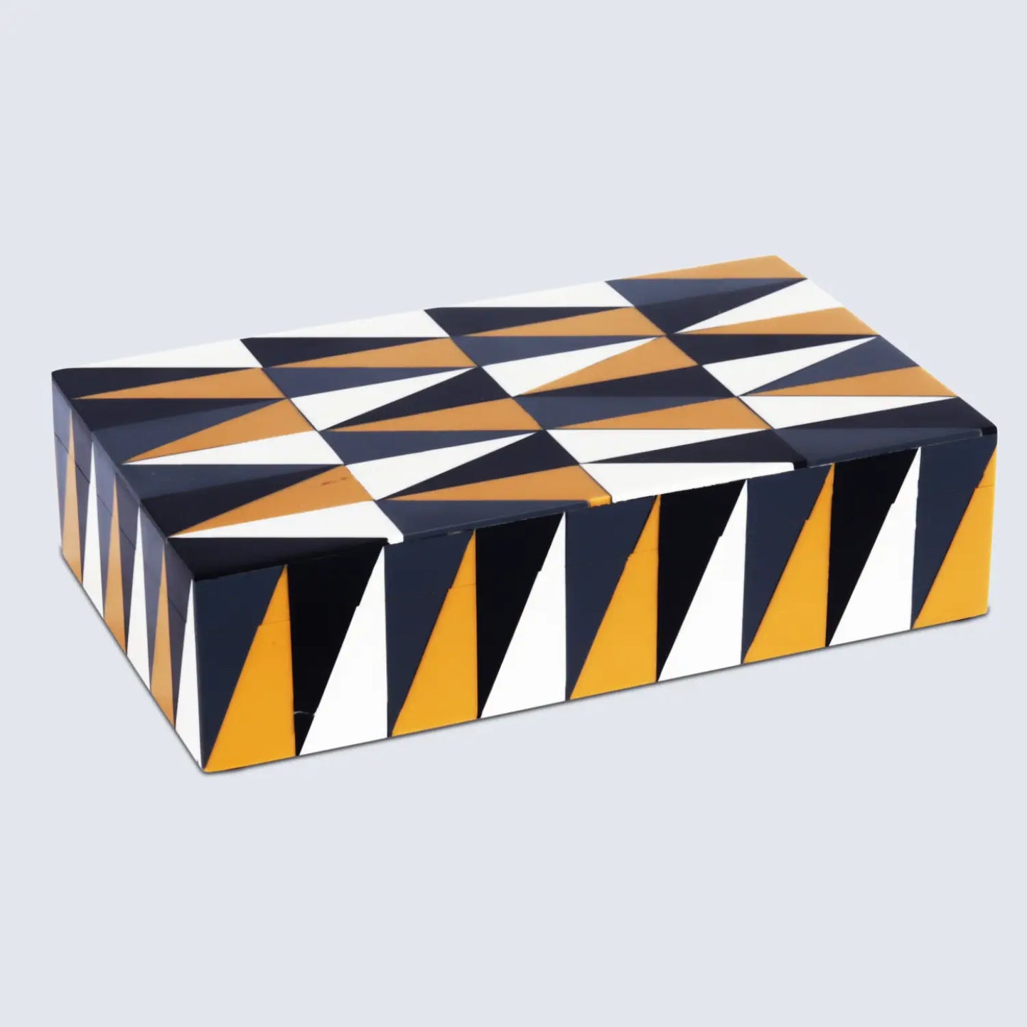DECORATIVE STORAGE BOX PUZZLE GUILD RESIN INLAY IN 7 SIZES