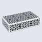 DECORATIVE STORAGE BOX SHIRAZ RESIN INLAY IN 7 SIZES, BLACK & WHITE