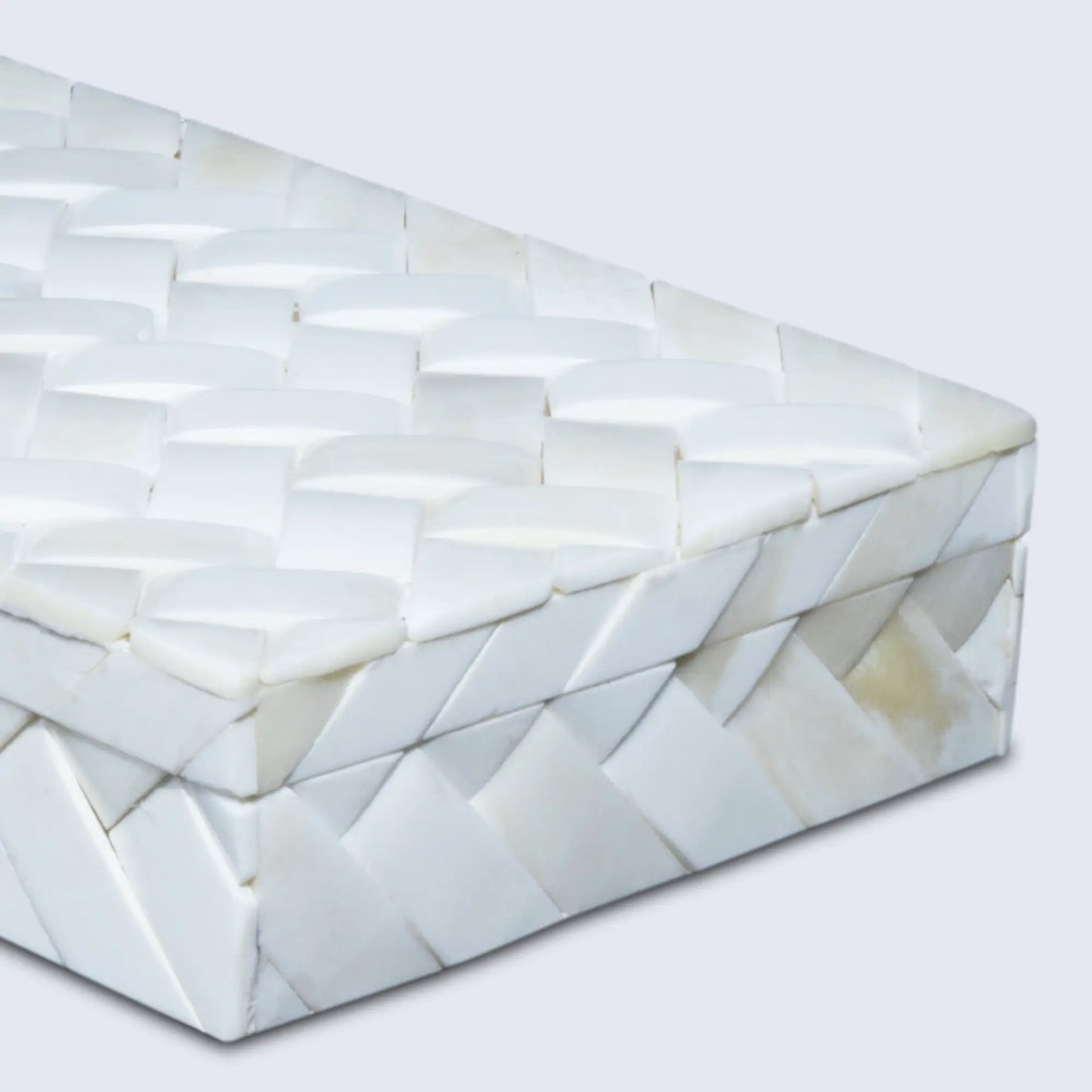 IVORY BRAID BONE INLAY DECORATIVE STORAGE BOX IN 7 SIZES