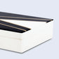 DECORATIVE STORAGE BOX KEPT DAPPER GENT RESIN INLAY & BRASS IN 7 SIZES, BLACK & WHITE