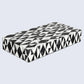 DECORATIVE STORAGE BOX MEDLEY HARLEQUIN RESIN INLAY IN 7 SIZES, BLACK & WHITE