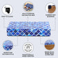 MOROCCAN BONE & RESIN INLAY DECORATIVE STORAGE BOX IN 7 SIZES, BLUE & WHITE