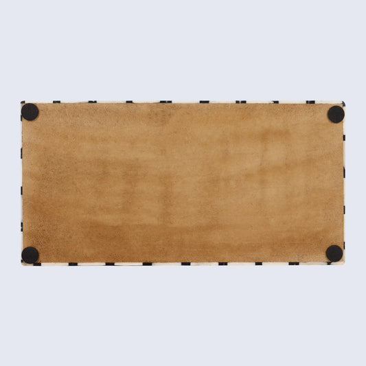 MOROCCAN BONE & RESIN INLAY DECORATIVE STORAGE BOX IN 9 SIZES, BLACK & WHITE
