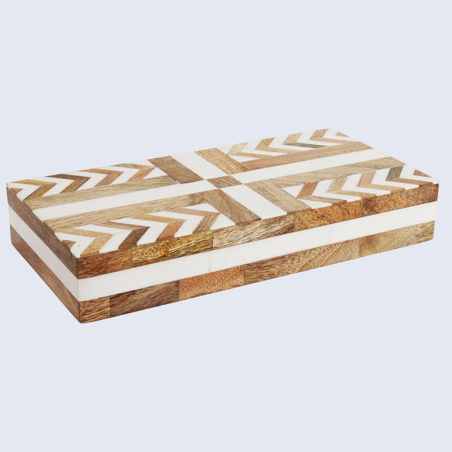 PATISSERIE ADORN RESIN & WOOD INLAY DECORATIVE STORAGE BOX