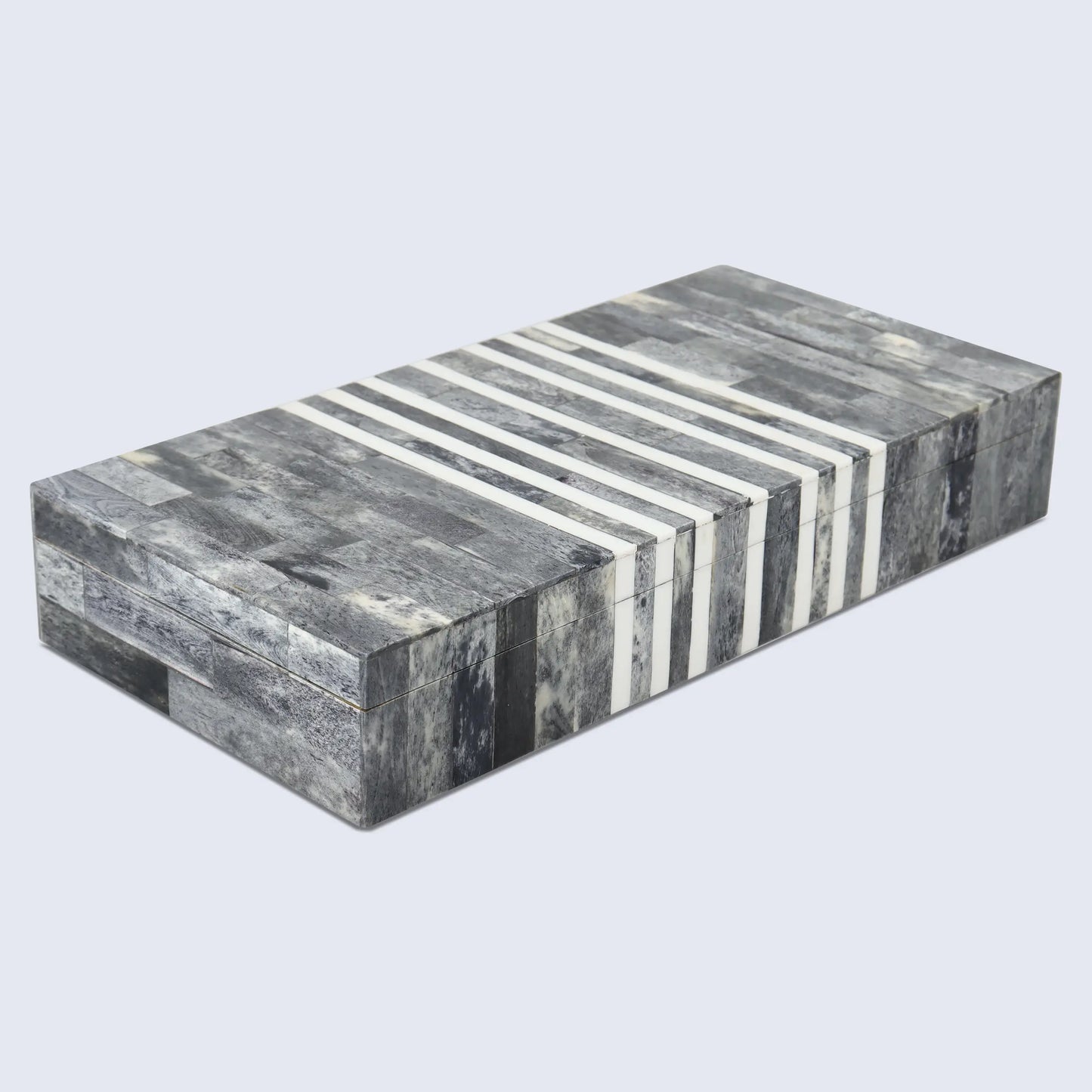 PATISSERIE CAFE BONE & RESIN INLAY DECORATIVE STORAGE BOX - 7 SIZES