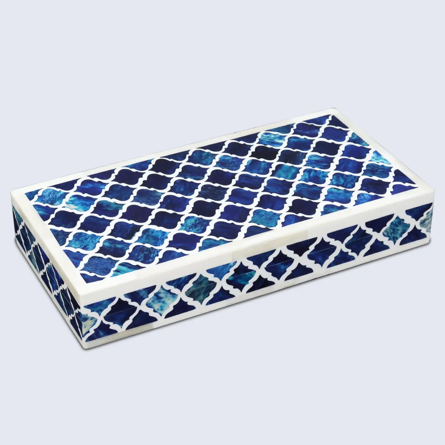 PATISSERIE CLASSIC BONE & RESIN INLAY DECORATIVE STORAGE BOX - 7 SIZES