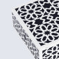 DECORATIVE STORAGE BOX SHIRAZ RESIN INLAY IN 7 SIZES, BLACK & WHITE