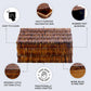 DECORATIVE STORAGE BOX MEKONG LOTUS BONE INLAY & BRASS IN 2 SIZES