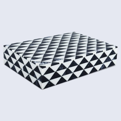 MARQUET PRISM RESIN INLAY DECORATIVE STORAGE BOX