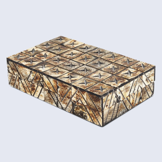 DECORATIVE STORAGE BOX KEPT PARADOX HORN INLAY IN 7 SIZES