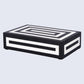 DECORATIVE STORAGE BOX MEDLEY CONCENTRICS RESIN INLAY IN 8 SIZES, BLACK & WHITE