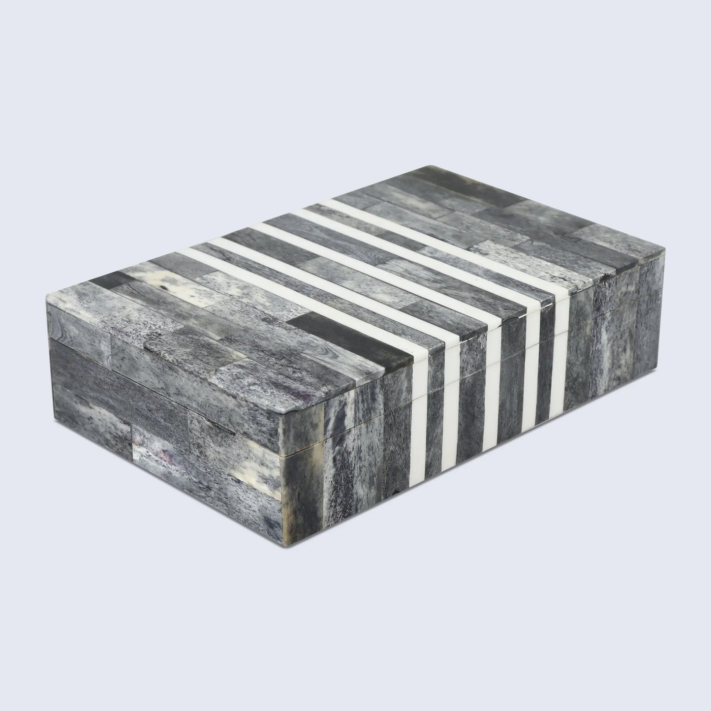 PATISSERIE CAFE BONE & RESIN INLAY DECORATIVE STORAGE BOX - 7 SIZES