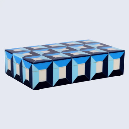 PATISSERIE MODERN RESIN INLAY DECORATIVE STORAGE BOX - 7 SIZES