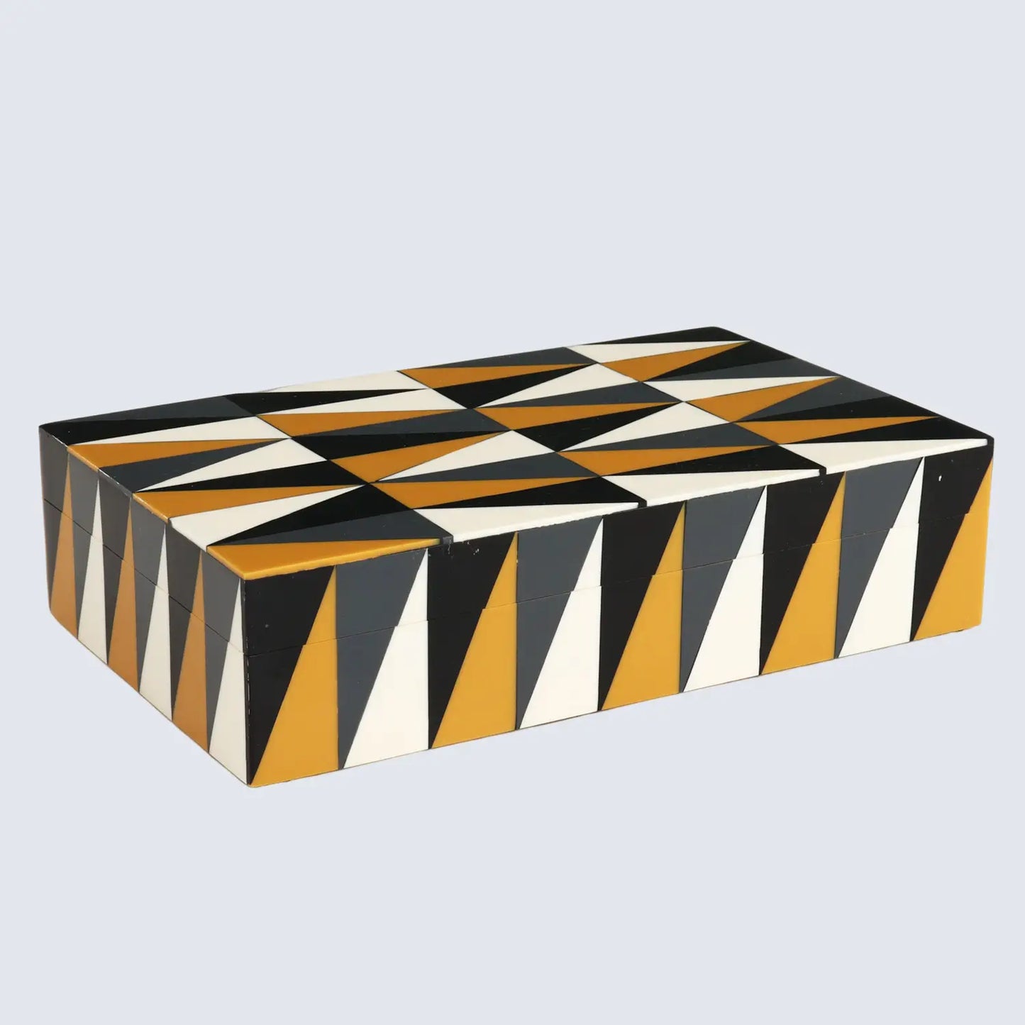 DECORATIVE STORAGE BOX PUZZLE GUILD RESIN INLAY IN 7 SIZES
