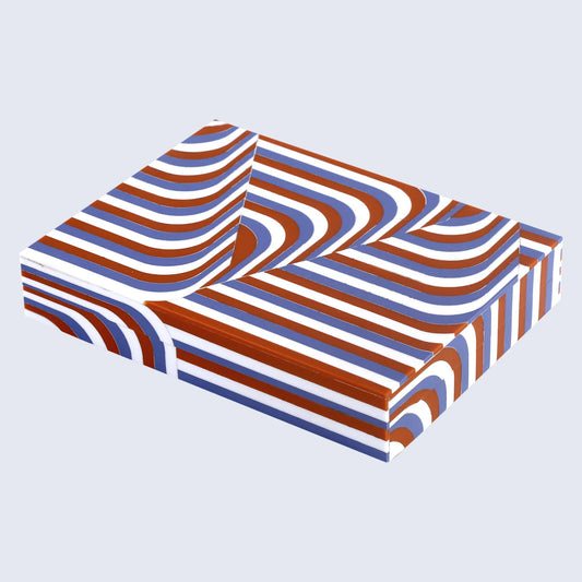 DECORATIVE STORAGE BOX CARNABY TWIST RESIN INLAY 8 X 6 X 1.5 INCH