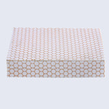 DECORATIVE STORAGE BOX HIVE HONEY RESIN INLAY 8 X 6 X 1.5 INCH