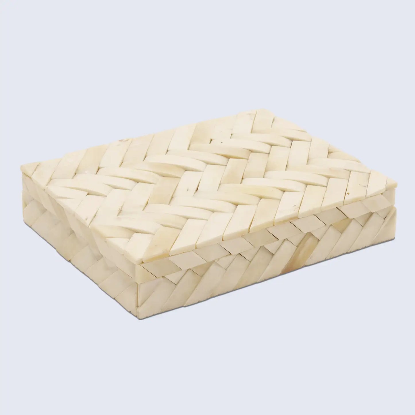 IVORY BRAID BONE INLAY DECORATIVE STORAGE BOX IN 7 SIZES