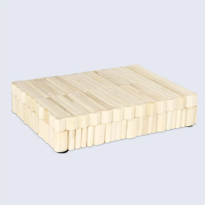 IVORY STEM BONE INLAY DECORATIVE STORAGE BOX 7 SIZES