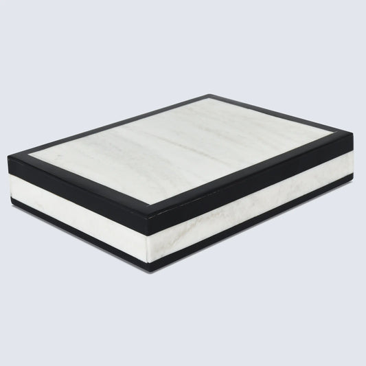 MONO COURT RESIN INLAY DECORATIVE STORAGE BOX IN 7 SIZES