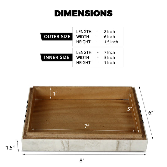 DECORATIVE BOXES MONO SPRINT PATTERN RESIN INLAY COLLECTION IN 8X6X1.5 INCH