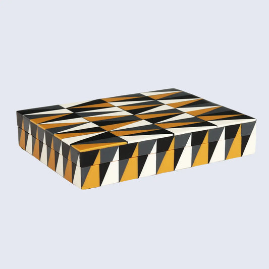 DECORATIVE STORAGE BOX PUZZLE GUILD RESIN INLAY IN 7 SIZES