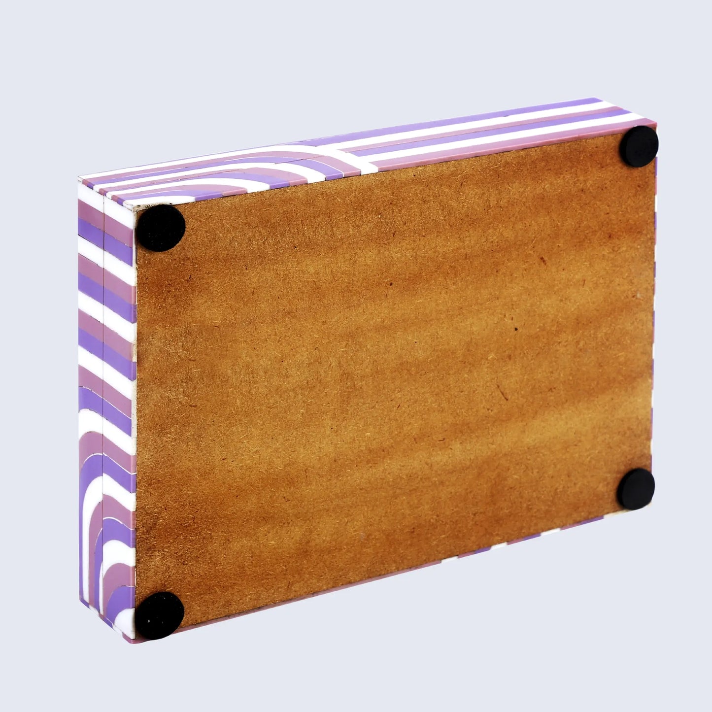 DECORATIVE STORAGE BOX CARNABY SWING RESIN INLAY 8 X 6 X 1.5 INCH